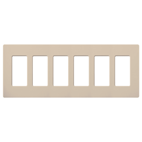 Placa 6 espacios pata dimmer o apagadores Lutron