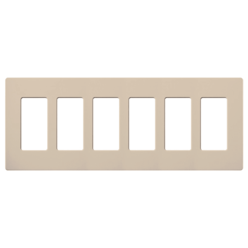Placa 6 espacios pata dimmer o apagadores Lutron