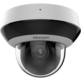Mini Domo PTZ IP 2 Megapixel / 4X Zoom / H.265+ / 20 mts IR EXIR / WDR / PoE / IK10 / Exterior IP66 / Ultra Baja Iluminación / Micrófono Integrado / PoE / microSD