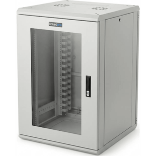 Gabinete Rackeable / 18 Unidades / 19 Pulgadas / Puerta de Cristal / Capacidad de Carga 750 Kg / Dimensiones 600x605x930 mm (23.6x23.8x36.6 in)