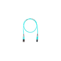 Jumper de Fibra Optica Multimodo 50/125 OM4, LC-SC Duplex, OFNR (Riser), Color Aqua, 5 Metros