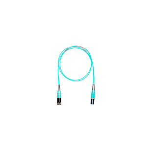 Jumper de Fibra Optica Multimodo 50/125 OM4, LC-SC Duplex, OFNR (Riser), Color Aqua, 5 Metros