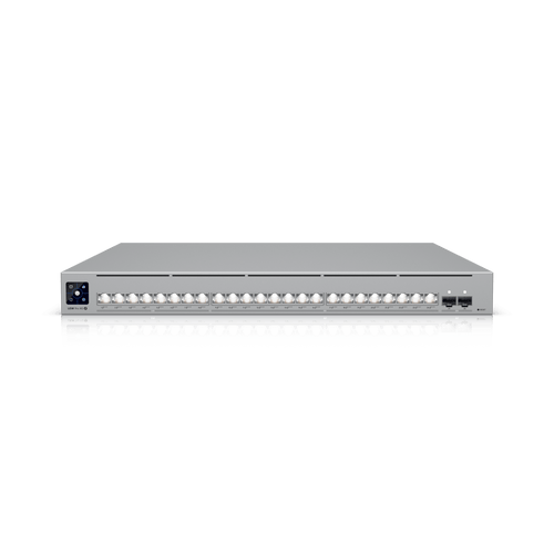 UniFi Switch USW-Pro-XG-24-PoE / Capa 3 / 24 puertos PoE+++ (16 × 10 GbE, 8 × 2,5 GbE) + 2 puertos SFP28 25 G / 720 W PoE total
