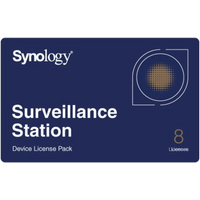 Licencias de Dispositivos de Vigilancia Synology | Paquete de 8 Licencias | Compatibilidad con Cámaras IP, Módulos de E/S, Altavoces IP | Gestión Centralizada CMS | Licencias Predeterminadas Incluidas.