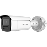 Cámara Bullet IP 4 Megapixel (2688 × 1520) / WDR 120 dB / EXIR IR 60-90 m (196.9-295.3 ft) / Clasificación IA Humano-Vehiculo / Audio Bidireccional / IP67 IK10 / H.265+