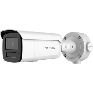Cámara Bullet IP 4 Megapixel (2688 × 1520) / WDR 120 dB / EXIR IR 60-90 m (196.9-295.3 ft) / Clasificación IA Humano-Vehiculo / Audio Bidireccional / IP67 IK10 / H.265+