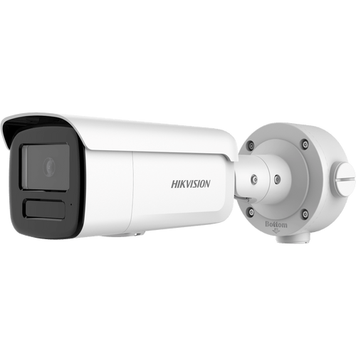 Cámara Bullet IP 4 Megapixel (2688 × 1520) / WDR 120 dB / EXIR IR 60-90 m (196.9-295.3 ft) / Clasificación IA Humano-Vehiculo / Audio Bidireccional / IP67 IK10 / H.265+