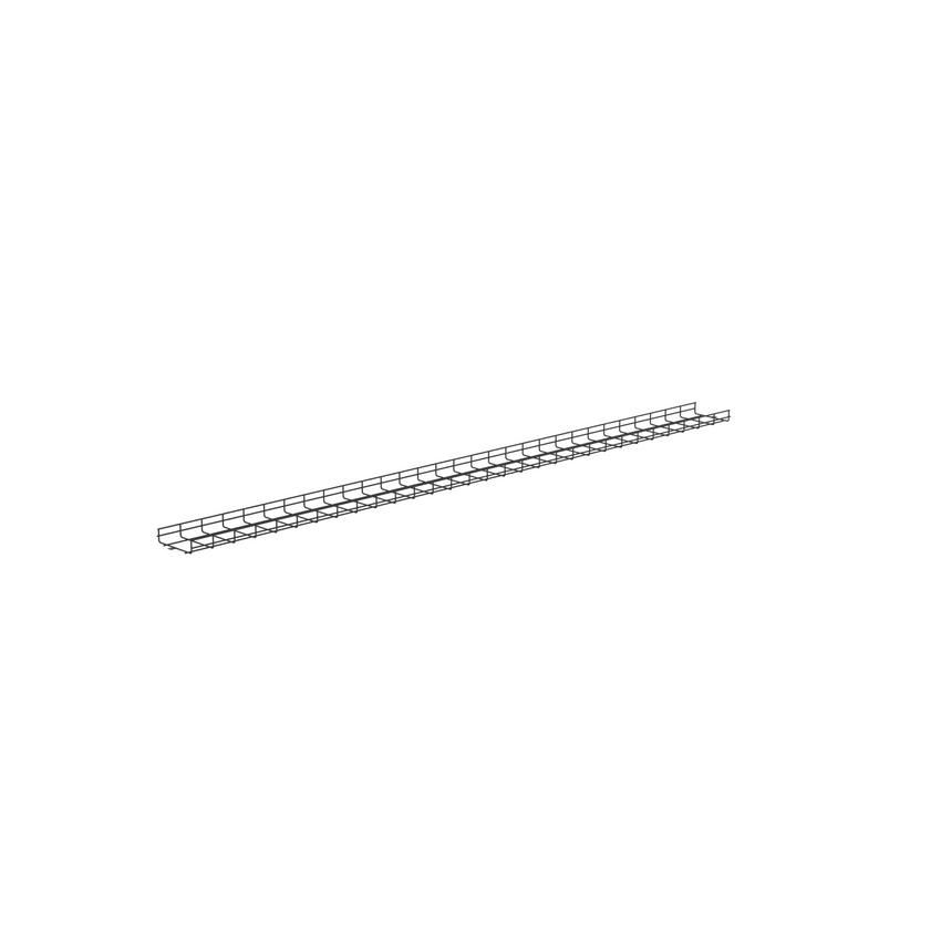 Charola Wire Basket de 8 in (203 mm) de Ancho, 2 in (50 mm) de Alto, 3 m de Largo, Hasta 187 Cables Cat6, Color Negro