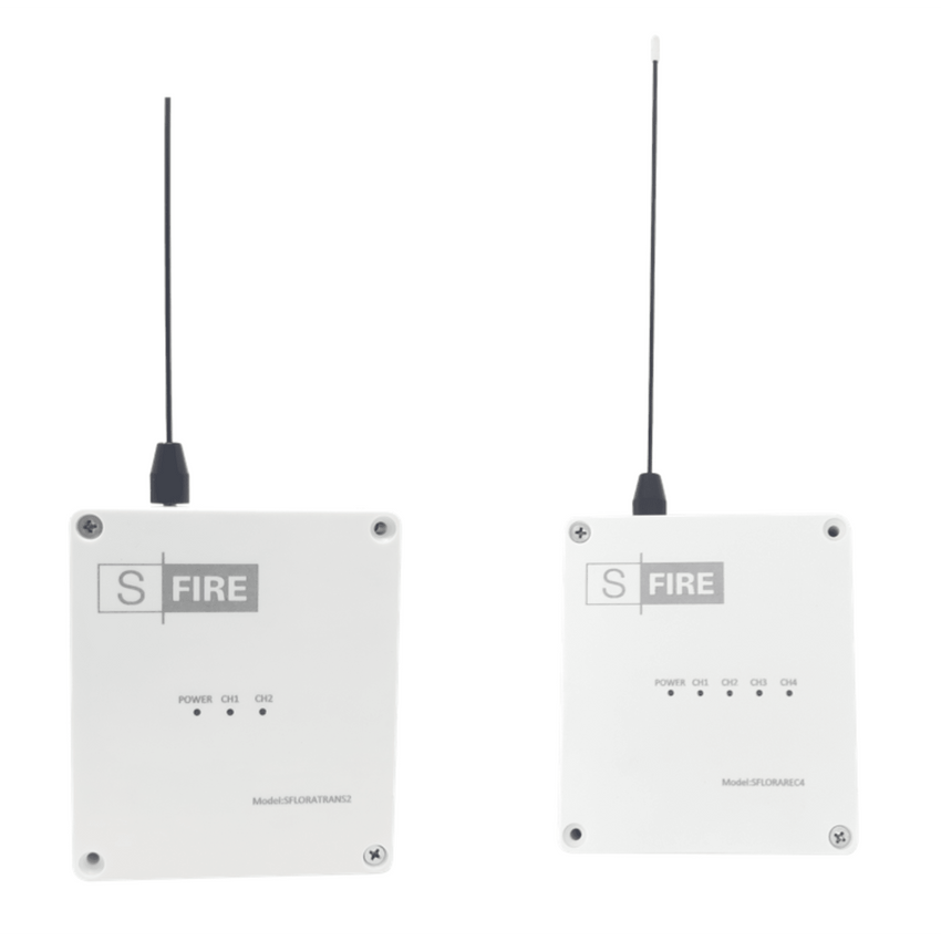 KIT de Transmisor - Receptor inalámbrico / Distancia máxima de transmisión 2500 metros (Linea de vista) / Receptor con 4 salidas