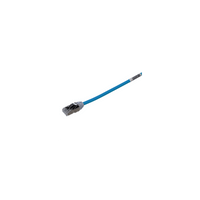 Patch Cord Cat6A, Diametro Reducido 28 AWG, Blindado S/FTP, CM/LS0H, 0.5 Metros (1.64 Pies), Color Azul