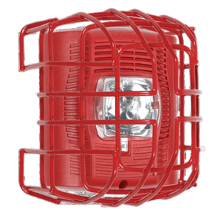 Protector De Rejilla Anti Vandalismo Y Golpes Accidentales, Color Rojo, Para Sirenas/Estrobos/Bocinas System Sensor, Montaje En Superficie, 7.49"Altox6.74"Anchox6.09"Profundidad