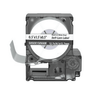 Casete de 175 Etiquetas Autolaminadas de 12.7 x 38.1 mm, para Cables de 4 a 8.1 mm de Diámetro, Área de Impresión Color Blanco