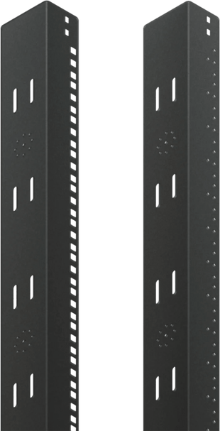 Ángulo con Tuerca Cuadrada de 19 pulgadas para rack ProLine, ajuste de 2000 mm, de acero, negro