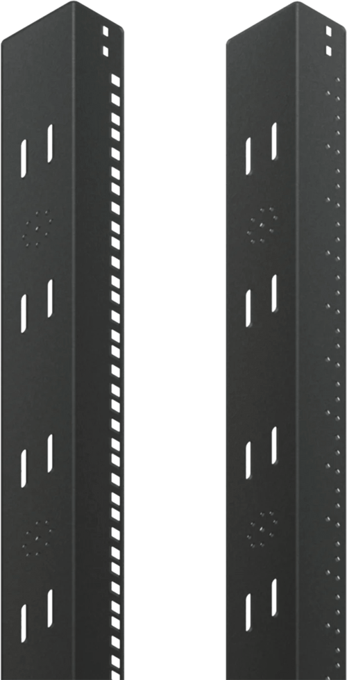 Ángulo con Tuerca Cuadrada de 19 pulgadas para rack ProLine, ajuste de 2000 mm, de acero, negro