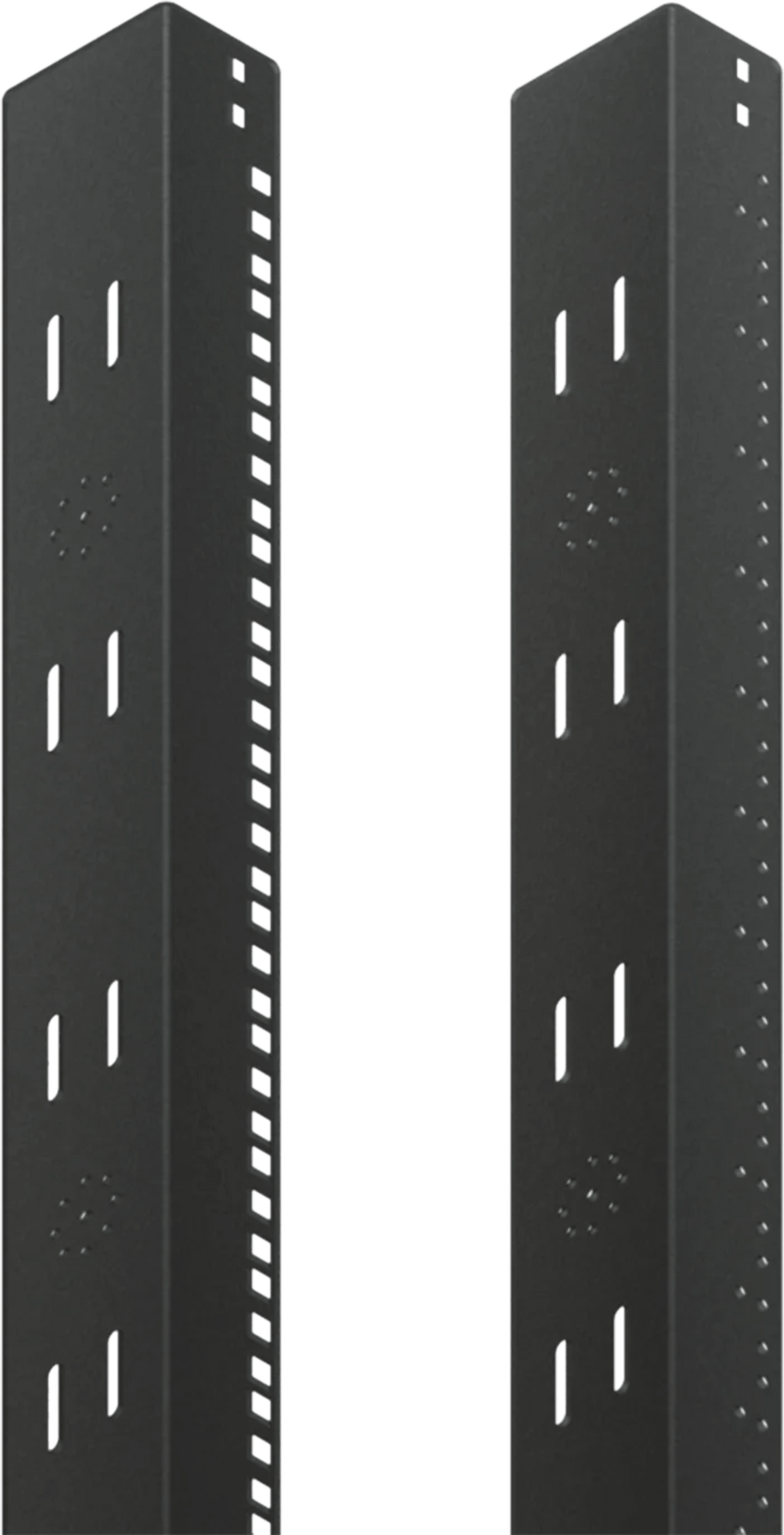 Ángulo con Tuerca Cuadrada de 19 pulgadas para rack ProLine, ajuste de 2000 mm, de acero, negro
