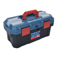 Caja de plástico Reforzada de 19 in. para Herramientas.