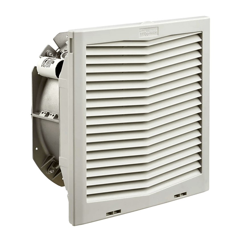 Ventilador Con Filtro de Montaje Lateral HF13, Con Flujo de Aire de 395 CFM, 115 Vca, Color Gris Claro