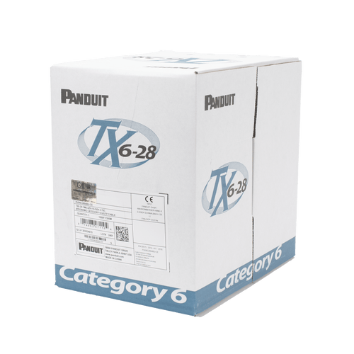 Bobina de Cable UTP 305 m. de Cobre TX6-28®, Blanco, Categoría 6, Diámetro Reducido (28 AWG), CM/LSZH, de 4 pares