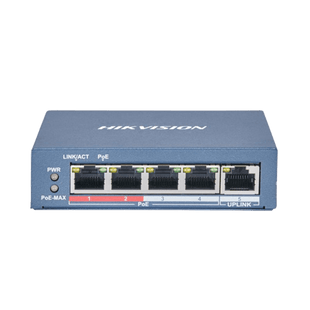 Switch PoE / 250 Metros PoE LARGA DISTANCIA / 4 Puertos 802.3at (30 W) 10/100 Mbps + 1 Puerto Uplink (10 / 100 Mbps)