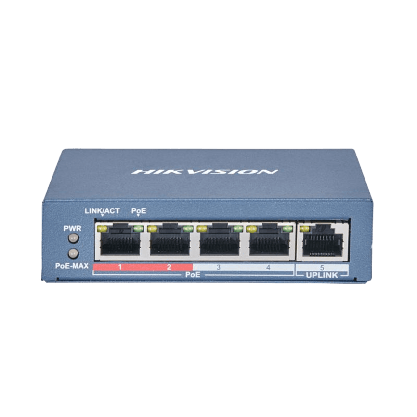 Switch PoE / 250 Metros PoE LARGA DISTANCIA / 4 Puertos 802.3at (30 W) 10/100 Mbps + 1 Puerto Uplink (10 / 100 Mbps)