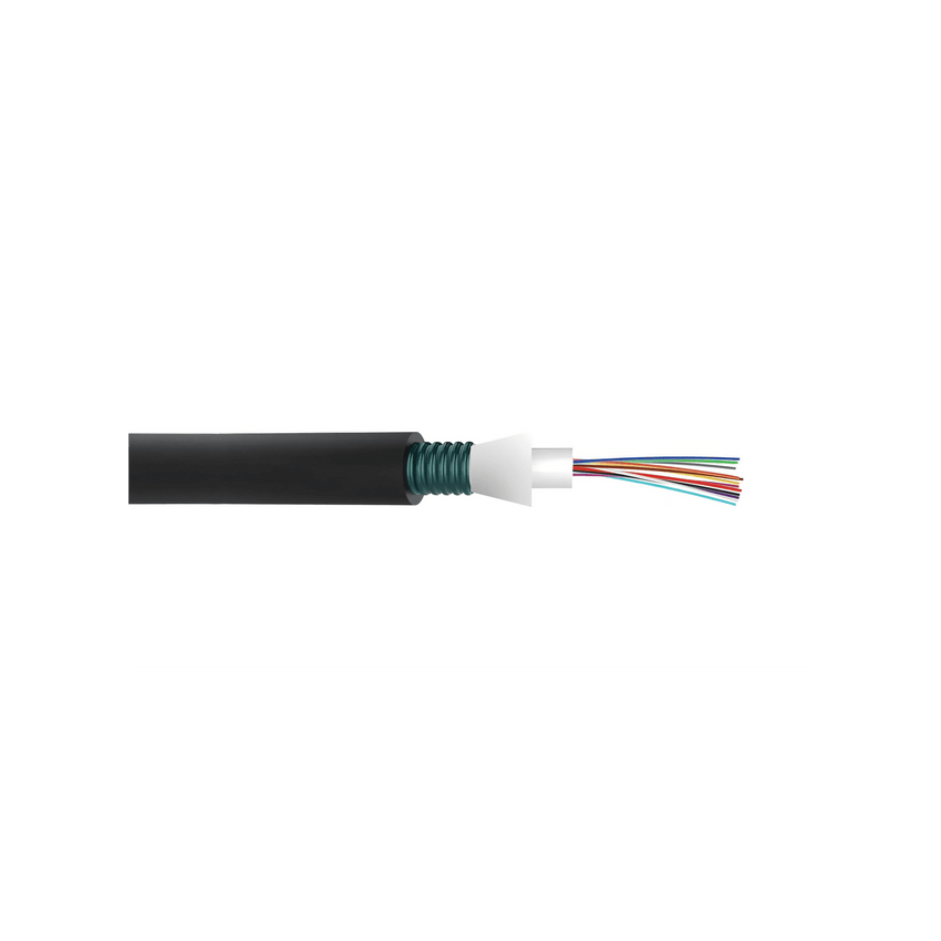 Cable de Fibra Óptica de 24 Hilos, Monomodo OS2, Interior/Exterior, Armada, Loose Tube 250um, OFCP (Plenum), Precio Por Metro