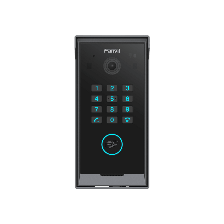 VIDEOPORTERO SLIM IP SIP IP66, ONVIF, TECLADO NUMERICO, BLE. LECTOR TARJETAS IC