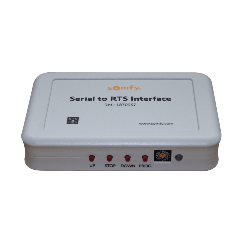 Traductor Universal Somfy Connect, integre SOMFY con el sistema de control de iluminación RadioRA2 de LUTRON.