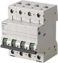 Interruptor Riel Dinn Tipo 5SL6, 4 polos, 16 amp