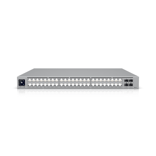 UniFi Switch USW-Pro-XG-48-PoE / Capa 3 / 48 puertos PoE+++ (32 × 10 GbE, 16 × 2,5 GbE) + 4 puertos SFP28 25 G / 1080 W PoE total
