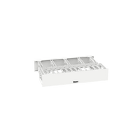 Organizador de Cables Horizontal NetManager de Alta Densidad, Doble (Frontal y Posterior), Para Rack de 19in, 2UR, Color Blanco