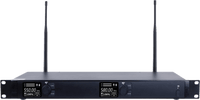 Receptor Inalámbrico Dual Canal Digital U-Band | 4 Bandas de Frecuencia (470-830 MHz) | Transmisión Digital pi/4-DQPSK | Pantalla TFT-LCD 2.2" | Anti-Interferencia con ID Code Pilot | Salidas Balanceadas y Desbalanceadas | Ecualizacion