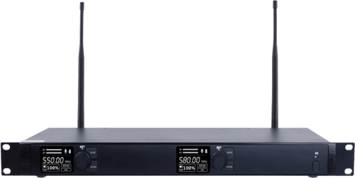 Receptor Inalámbrico Dual Canal Digital U-Band | 4 Bandas de Frecuencia (470-830 MHz) | Transmisión Digital pi/4-DQPSK | Pantalla TFT-LCD 2.2" | Anti-Interferencia con ID Code Pilot | Salidas Balanceadas y Desbalanceadas | Ecualizacion
