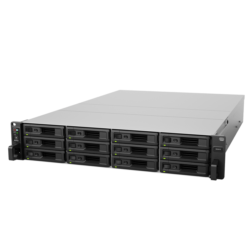 Servidor de Almacenamiento Synology SA3610 | 12 Bahías | Escalable hasta 96 Bahías | 1.728 PB de Capacidad Bruta | 6.200 MB/s Lectura Secuencial | 3.000 MB/s Escritura Secuencial | 10GbE RJ-45 | PCIe 3.0.