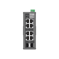 Switch Industrial Omada Easy Managed / 8 Puertos Gigabit (6× RJ45 + 2× RJ45/SFP Combo) / 16 Gbps Switching / -40°C a 75°C / Protección Rayos 6kV / Gestión Cloud / Montaje DIN Rail o Pared / IP40