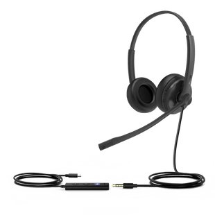 Diadema Alámbrica UH34 Mono USB / 3.5mm Teams de Yealink con Almohadillas de Cuero