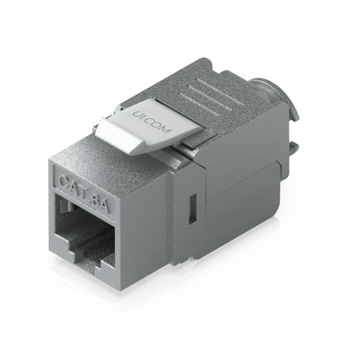 Keystone Jack Cat6A Tipo Toolless para Terminación sin Herramientas, Instalación Snap-In en Patch Panel, Paquete con 12 Piezas
