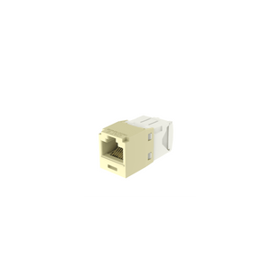 Conector Jack RJ45 Estilo TG, Mini-Com, Categoría 6, de 8 Posiciones y 8 Cables, Color Marfil