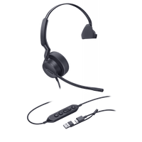 Diadema Alámbrica UH42 SE Mono de Yealink Certificada para Microsoft Teams con USB-C/A