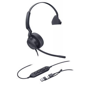 Diadema Alámbrica UH42 SE Mono de Yealink Certificada para Microsoft Teams con USB-C/A