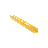 Canaleta Ranurada de PVC sin Tapa, Tipo H (Tapa Abisagrada), 2 in de Ancho, 2 in de Alto y 3048 mm de Largo, Color Amarillo