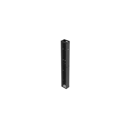 Organizador Vertical PatchRunner™, Sencillo (Solo Frontal), Para Rack Abierto de 45 Unidades, 8 in de Ancho, Color Negro
