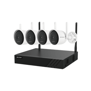 Kit IP Inalámbrico 4 Megapixel / NVR 4 Canales / 4 Cámaras Bala para Exterior / 1 HDD de 1 TB / Modo Repetidor