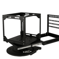 Rack Deslizable y Giratorio | Estructura Abierta | 360° Rotación | 10U-12U-15U | Hasta 68 kg | Cable Management | EIA/ECA-310-E