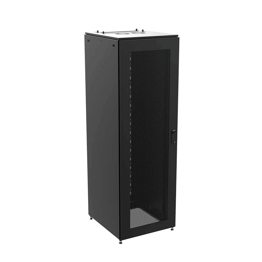 Gabinete de Telecomunicaciones ProLine S1 48 UR  Dimensiones 2350 x 800 x 1200 mm Acero color Negro RAL 9005 / Puertas Perforadas / Certificaciones UL-cUL