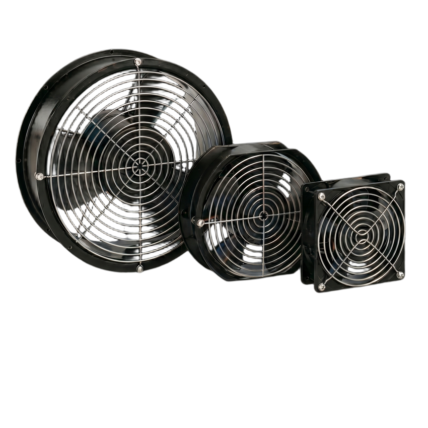 Ventilador Axial Compacto 6 Pulgadas / 115VAC / 240 CFM / Silencioso / Acero Negro / 50,000 Horas Operación