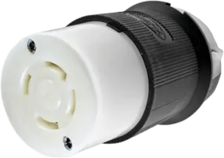 Conector Industrial con Bloqueo de Media Vuelta / 30 A 480 V CA Trifásico / 3 Polos 4 Hilos con Tierra / L16-30R / Terminales de Tornillo / Cuerpo de Nylon / Resistente a Impactos y Químicos