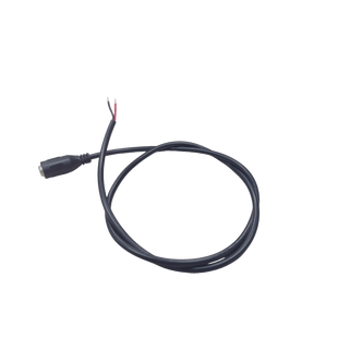 Cable con Conector Macho (Pigtail) / Forro Negro | Alimentación para Vcc con Puntas Libres | Polarizado | Largo 22 cm (8.66 Pulgadas) | Calibre 22AWG.