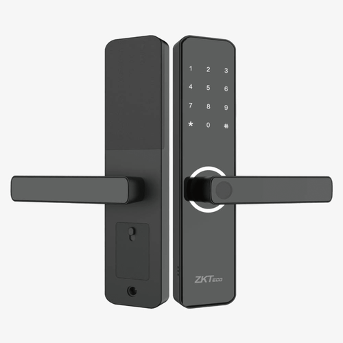 Cerradura Inteligente ML100 con Huella Digital y Wi-Fi / Mortise Europeo DIN / Sensor Capacitivo / Control Remoto vía App / Compatible con ZSmart / Código Aleatorio / Puerto de Carga de Emergencia Micro-USB