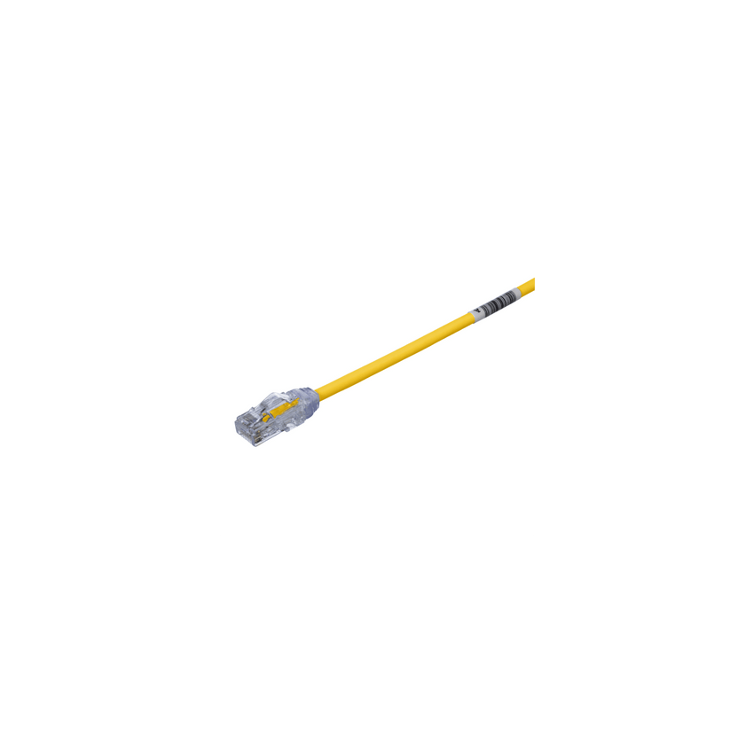 Cable de Parcheo UTP Cat6A, CM/LSZH, Diámetro Reducido (28AWG), Color Amarillo, 5ft