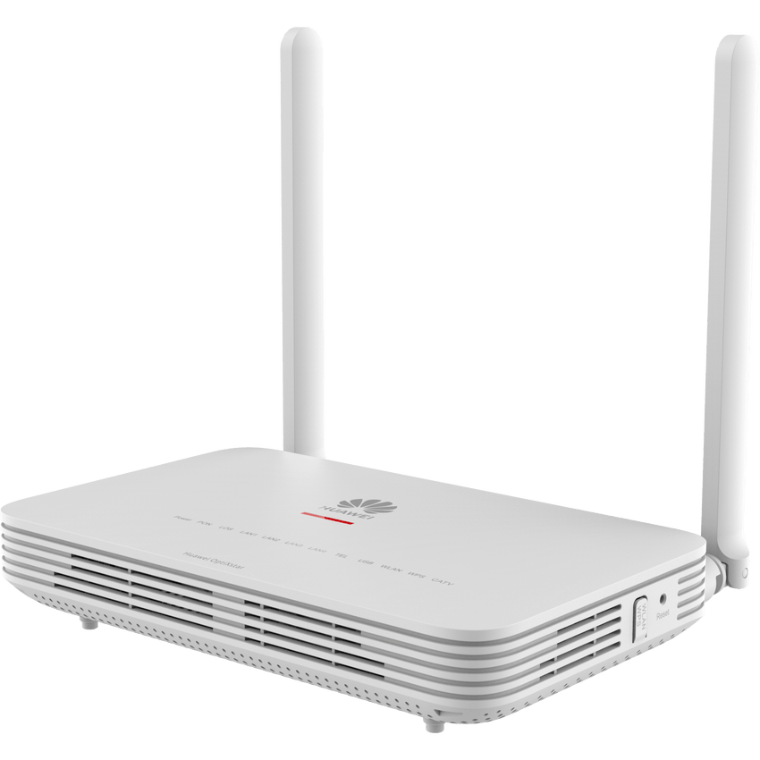 ONT GPON OptiXstar WiFi6 con 4 puertos GE + 1 POTS + 1 CATV, conector SC/APC